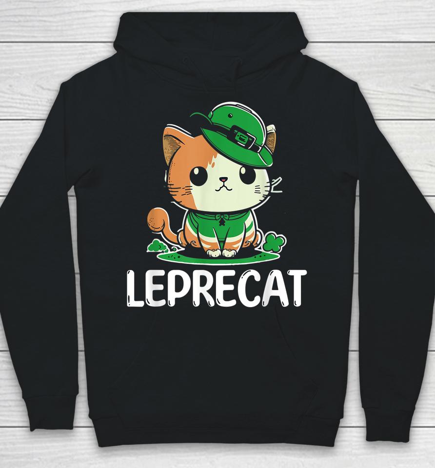 St Patricks Day Parade Leprecat Funny Irish Cat Hoodie