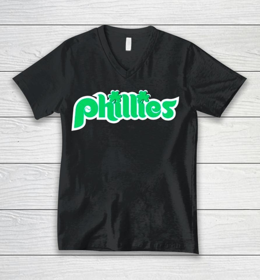 St Patrick’s Day Philadelphia Phillies Baseball Unisex V-Neck T-Shirt