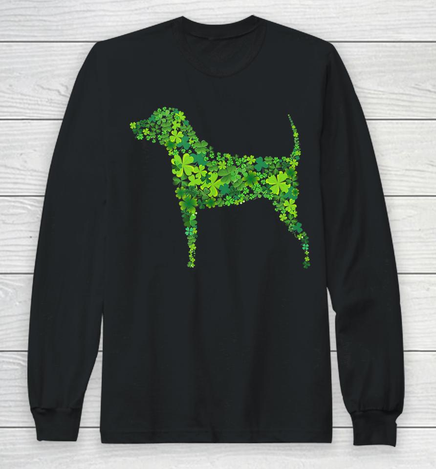 St Patrick's Day Shamrock Dog Long Sleeve T-Shirt