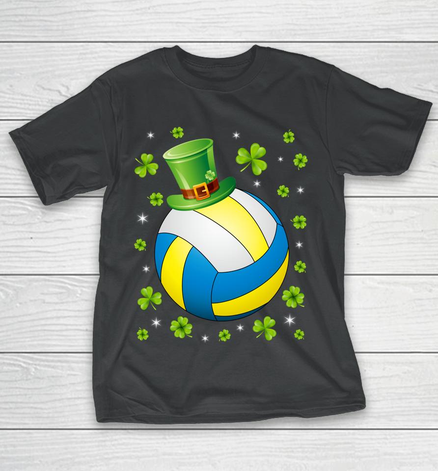 St Patrick's Day Volleyball Irish Hat Shamrock Clover T-Shirt