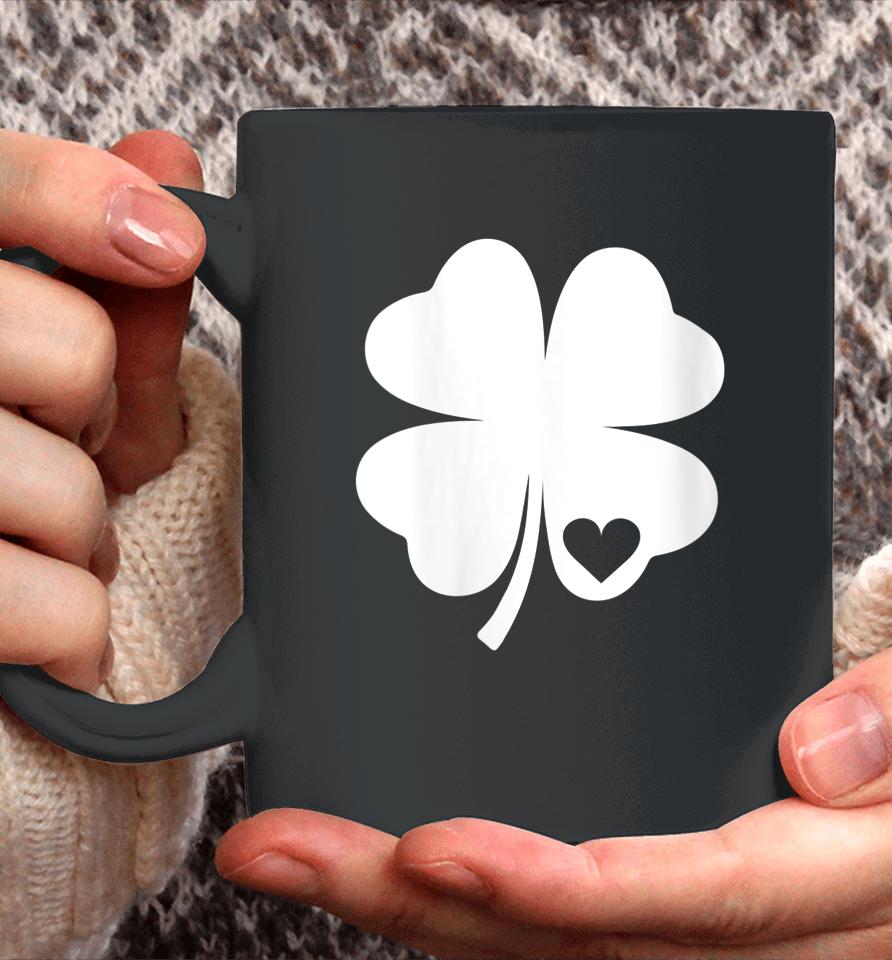 St Patrick's Day Women Sexy Shamrock With Heart Green Coffee Mug