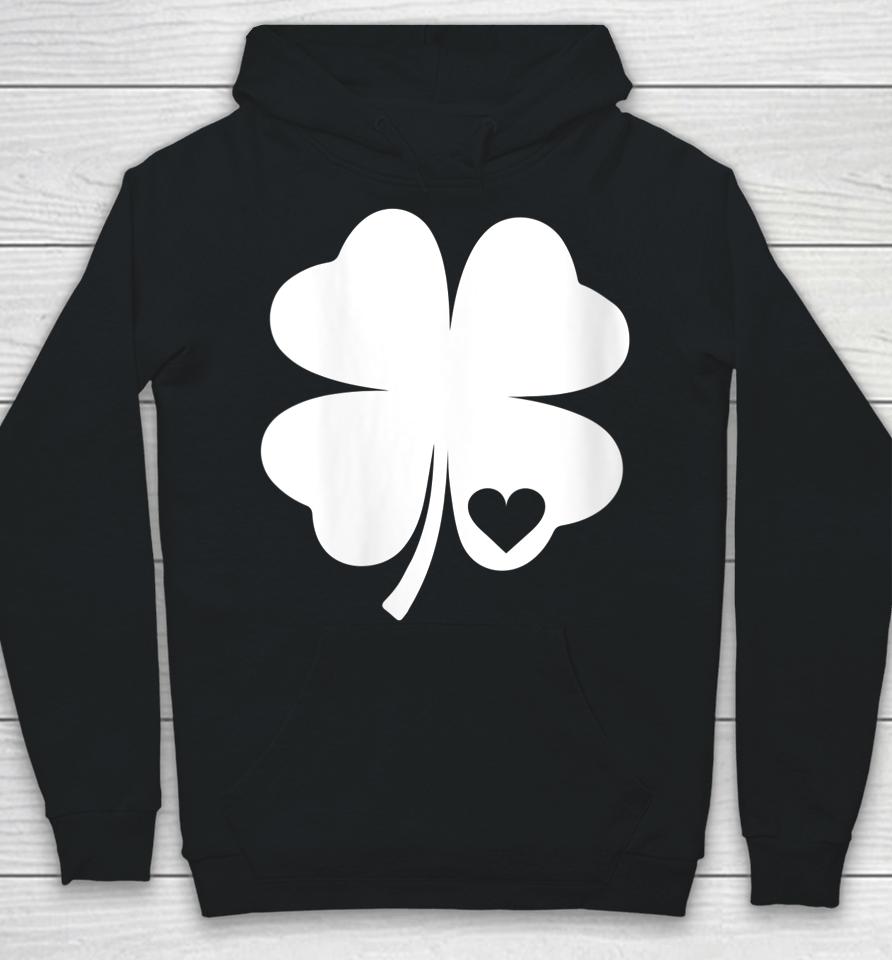 St Patrick's Day Women Sexy Shamrock With Heart Green Hoodie
