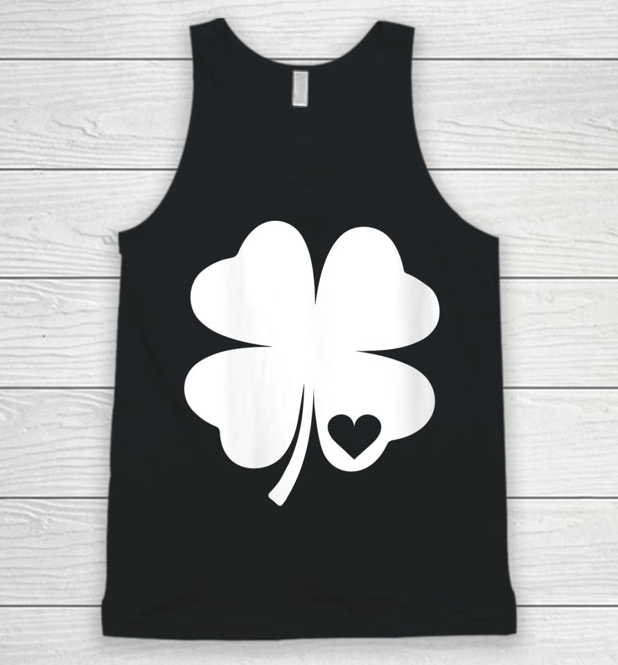 St Patrick's Day Women Sexy Shamrock With Heart Green Unisex Tank Top
