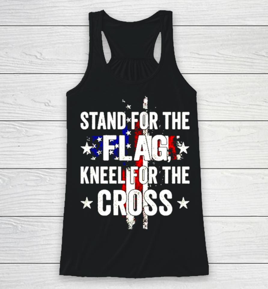 Stand For The Flag Kneel For The Cross Retro Racerback Tank