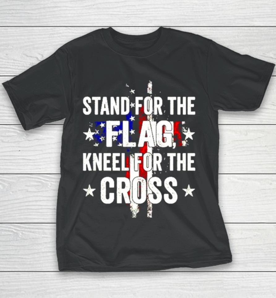 Stand For The Flag Kneel For The Cross Retro Youth T-Shirt