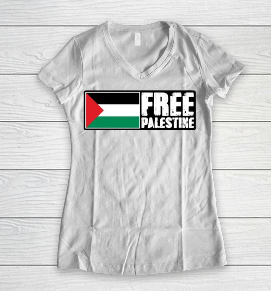 Stand Up Palestine Women V-Neck T-Shirt