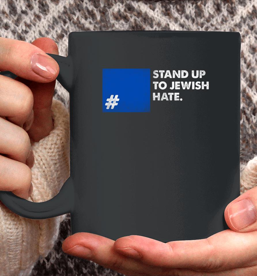 Stand Up To Jewish Hate Blue Square Support Israel Coffee Mug