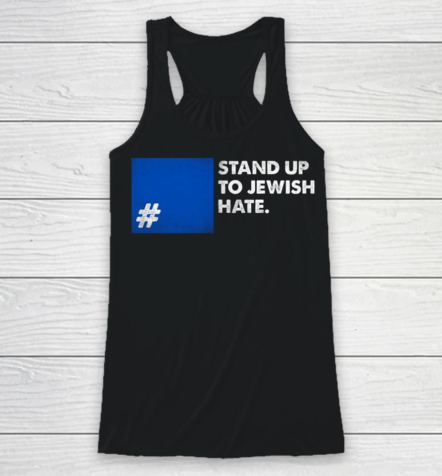 Stand Up To Jewish Hate Blue Square Support Israel Racerback Tank