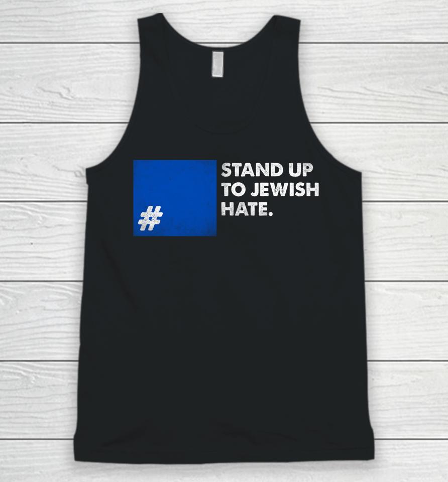 Stand Up To Jewish Hate Blue Square Support Israel Unisex Tank Top