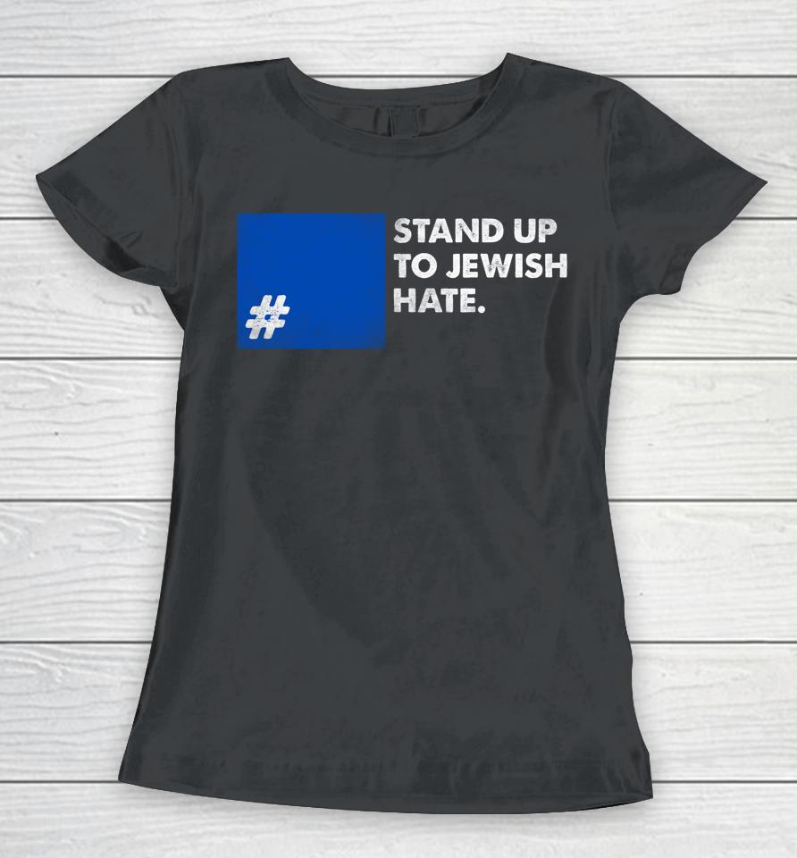 Stand Up To Jewish Hate Blue Square Support Israel Women T-Shirt