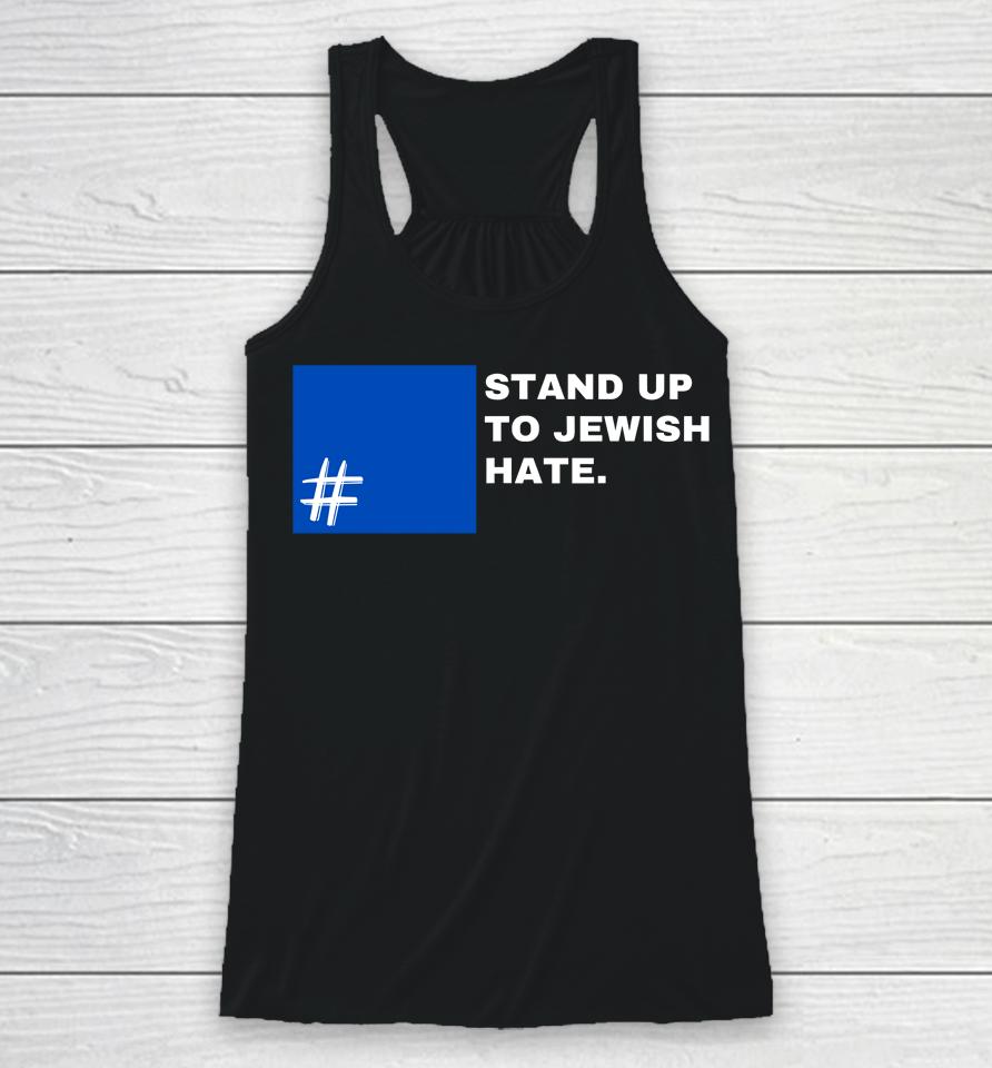 Stand Up To Jewish Hate Blue Square Support Israel Racerback Tank