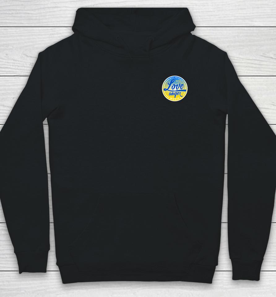 Stand With Ukraine Love Over Anger Music Hoodie