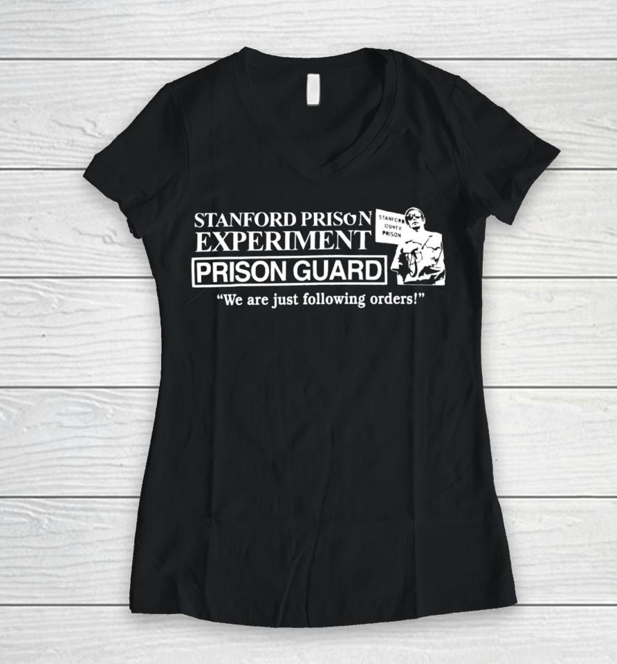 Stanford Prison Experiment Prison Guard Women V-Neck T-Shirt
