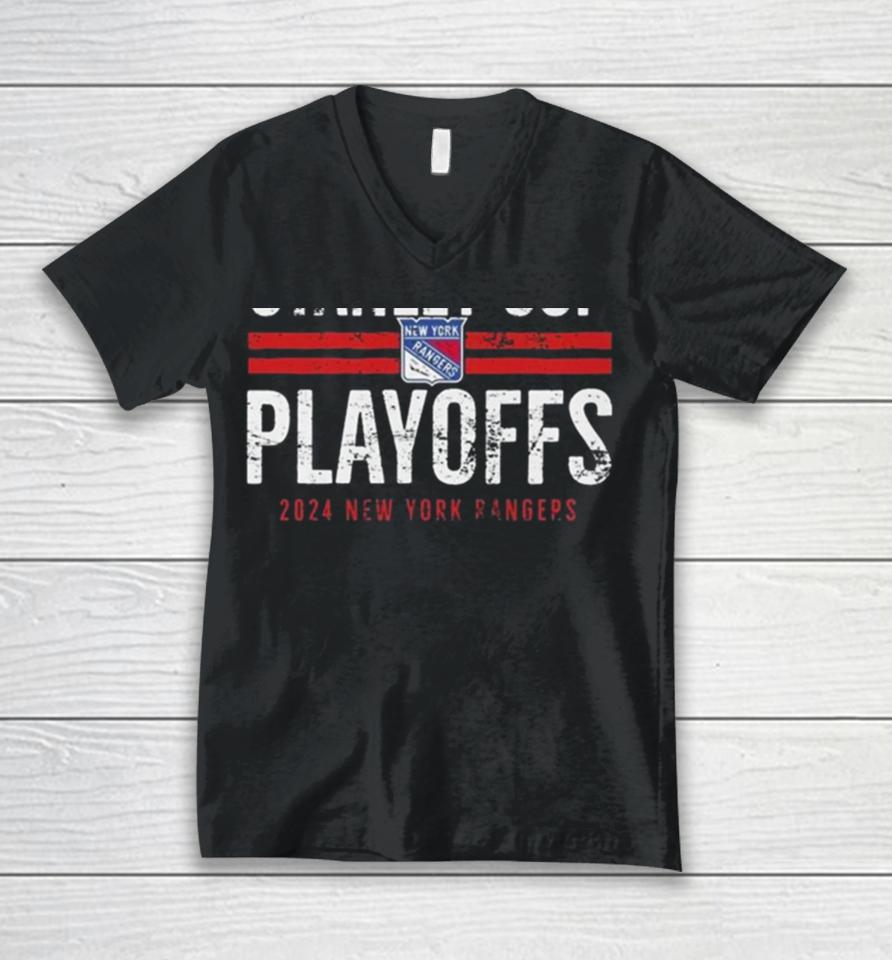 Stanley Cup Playoffs 2024 New York Rangers Unisex V-Neck T-Shirt