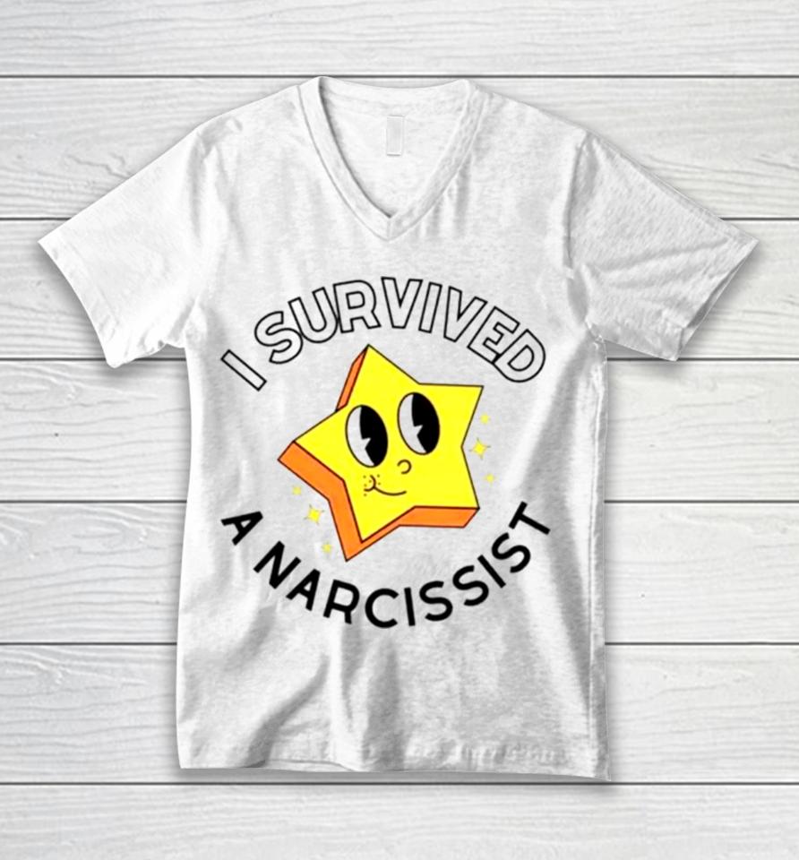 Star I Survived A Narcissist Unisex V-Neck T-Shirt