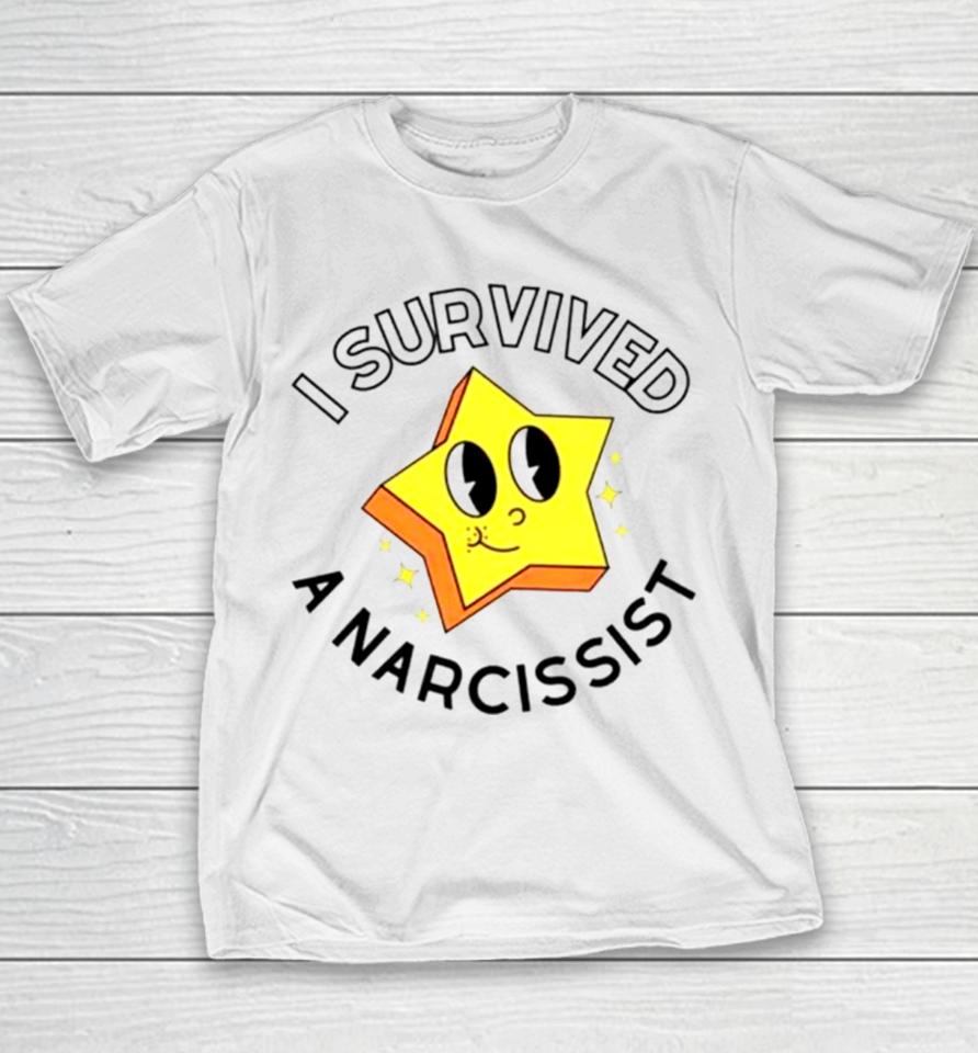 Star I Survived A Narcissist Youth T-Shirt