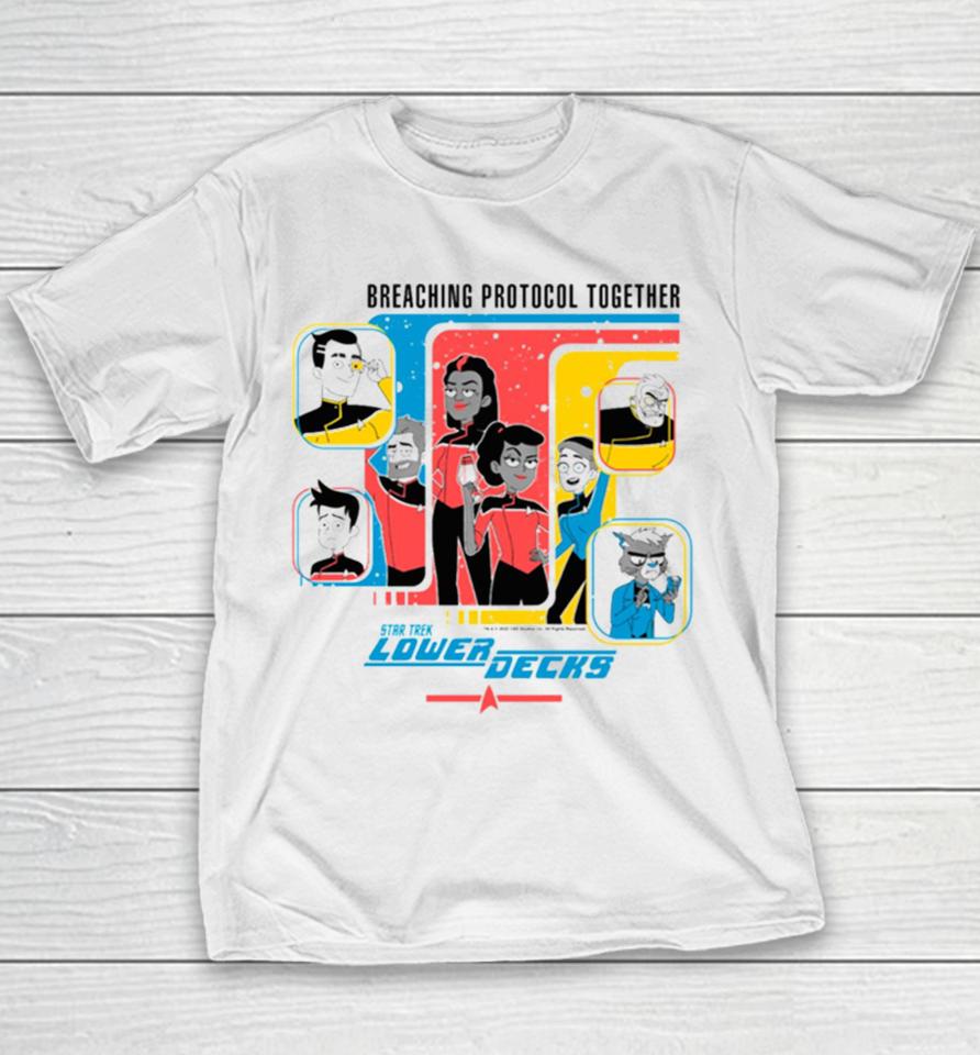 Star Trek Lower Decks Breaching Protocol Together Poster Youth T-Shirt