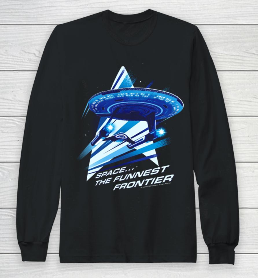 Star Trek Lower Decks Space… The Funnest Frontier Starship Logo Long Sleeve T-Shirt