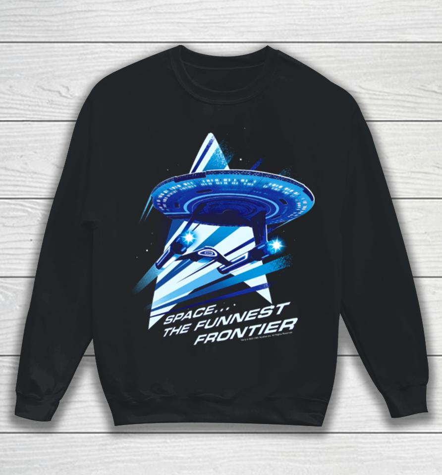 Star Trek Lower Decks Space… The Funnest Frontier Starship Logo Sweatshirt