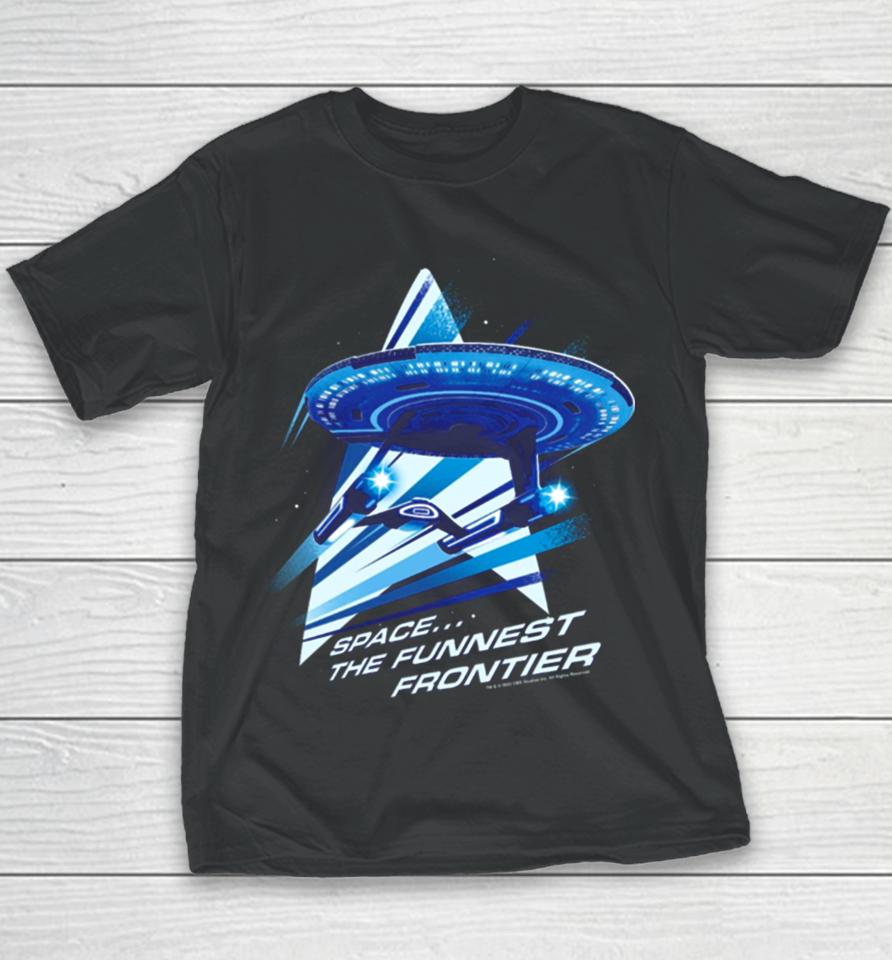 Star Trek Lower Decks Space… The Funnest Frontier Starship Logo Youth T-Shirt