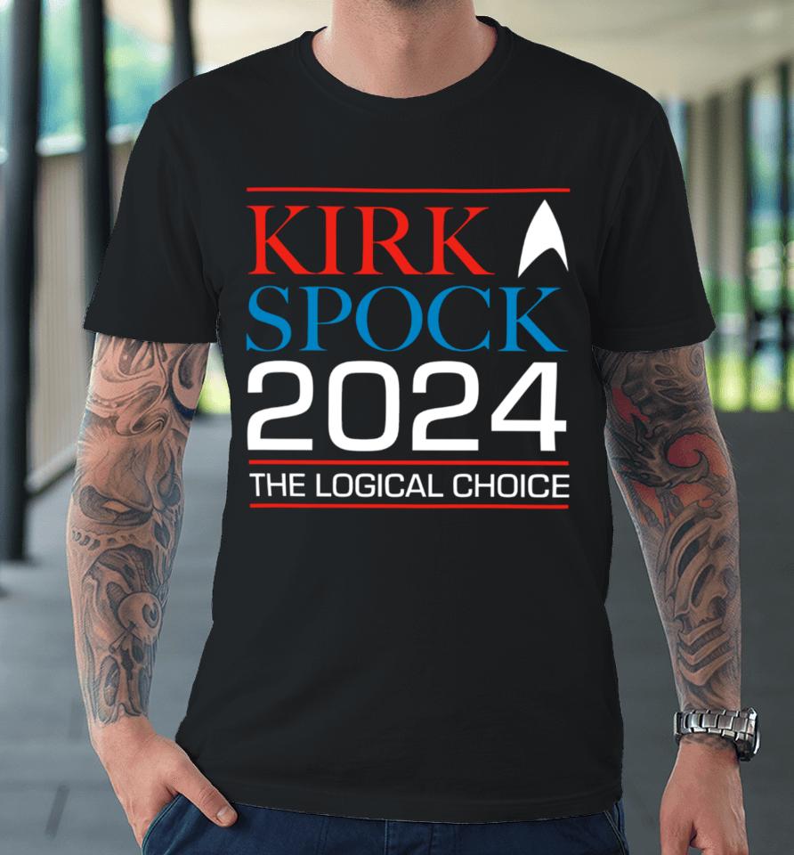 Star Trek The Original Series Kirk &Amp; Spock 2024 Premium T-Shirt