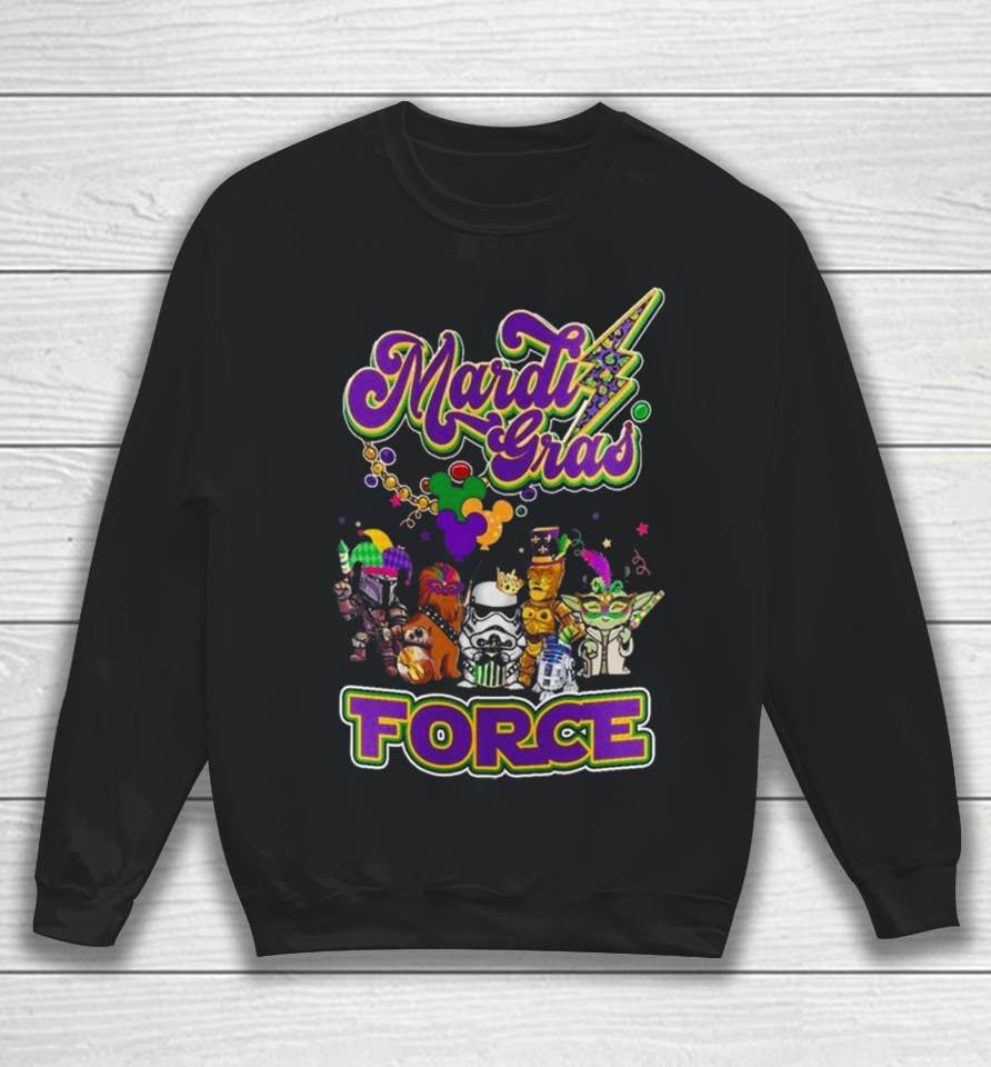 Star War Baby Yoda Mardi Gras Force Sweatshirt