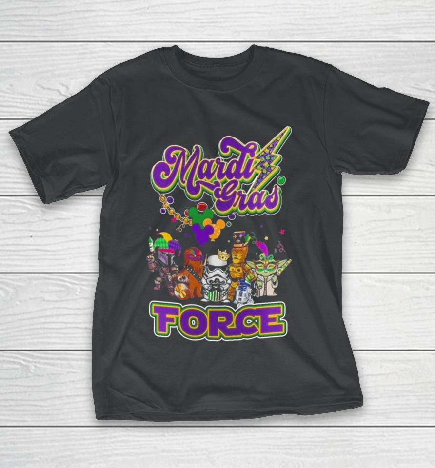 Star War Baby Yoda Mardi Gras Force T-Shirt