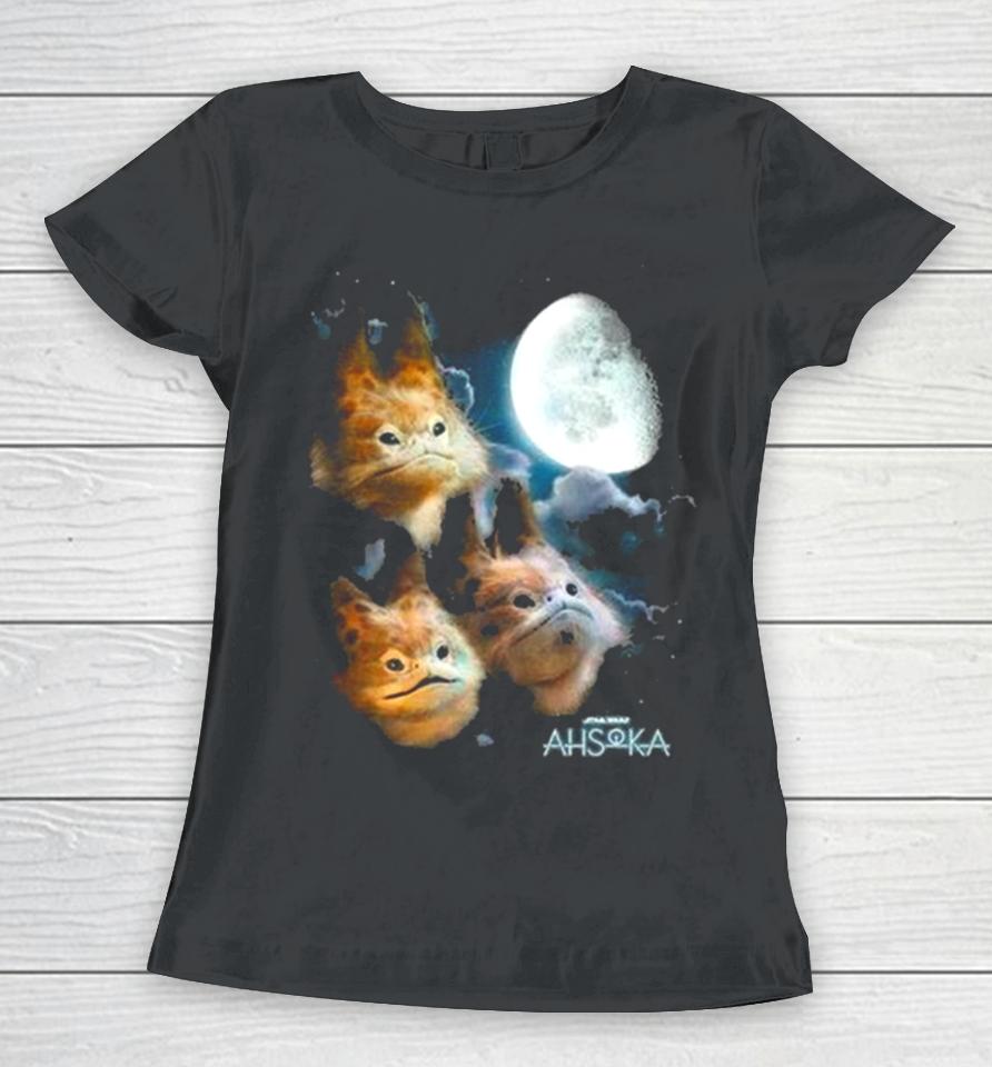 Star Wars Ahsoka Three Loth Cat Moon Women T-Shirt