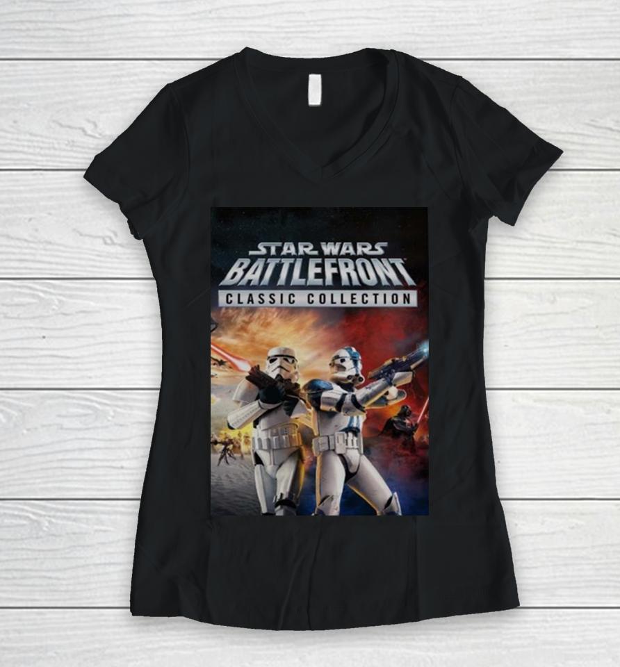 Star Wars Battlefront Classic Collection Launches March 14 Women V-Neck T-Shirt