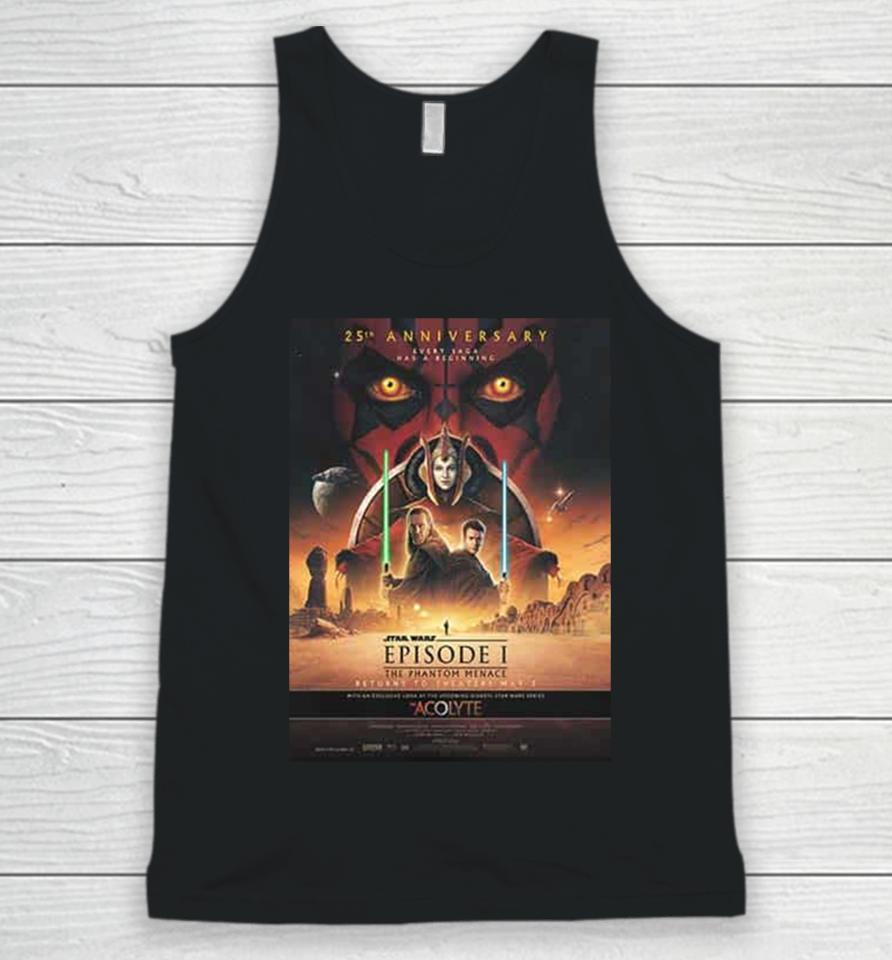 Star Wars Episode I The Phantom Menace Returns To Theaters May 3 2024 The Acolyte Star Wars Series Unisex Tank Top
