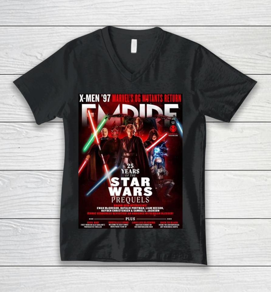 Star Wars Prequels In Empire Magazine To Celebrate 25 Years Of The Prequel Trilogy Unisex V-Neck T-Shirt