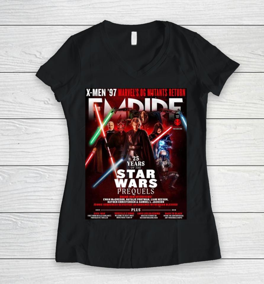 Star Wars Prequels In Empire Magazine To Celebrate 25 Years Of The Prequel Trilogy Women V-Neck T-Shirt
