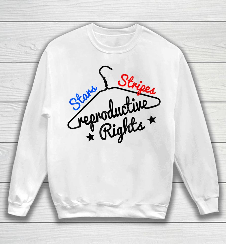 Stars Stripes Reproductive Rights Coat Hanger Pro Choice Sweatshirt