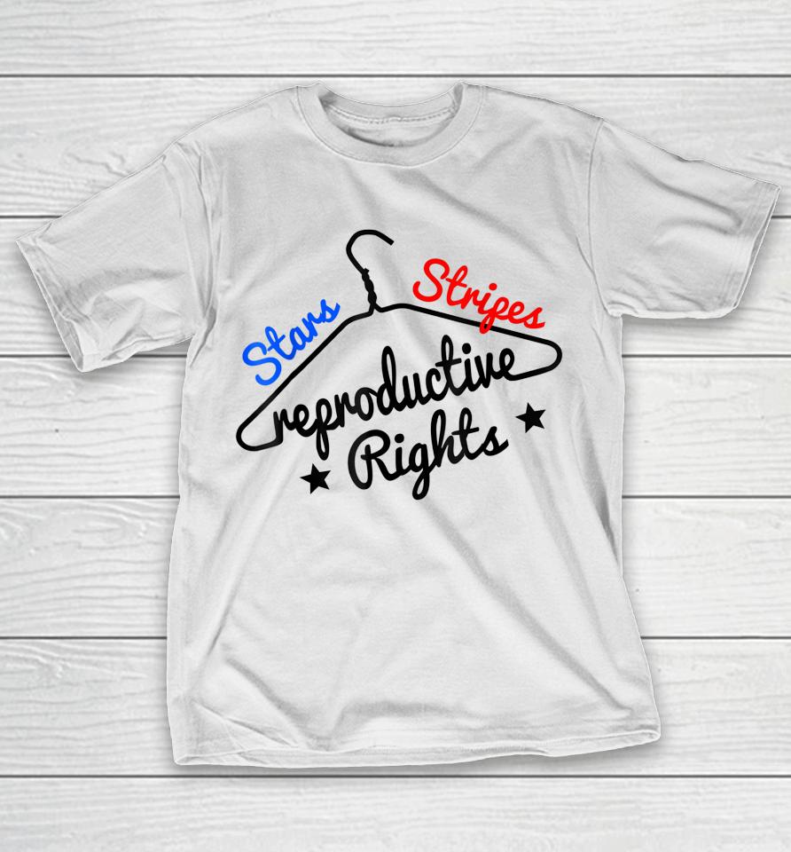 Stars Stripes Reproductive Rights Coat Hanger Pro Choice T-Shirt