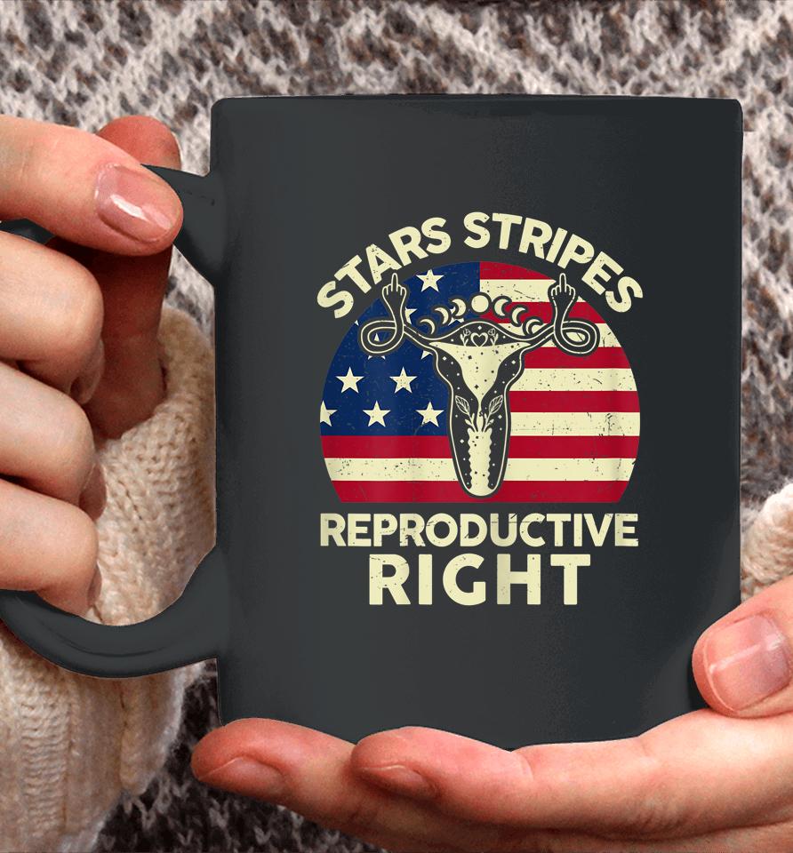 Stars Stripes Reproductive Rights Pro Choice Uterus Coffee Mug