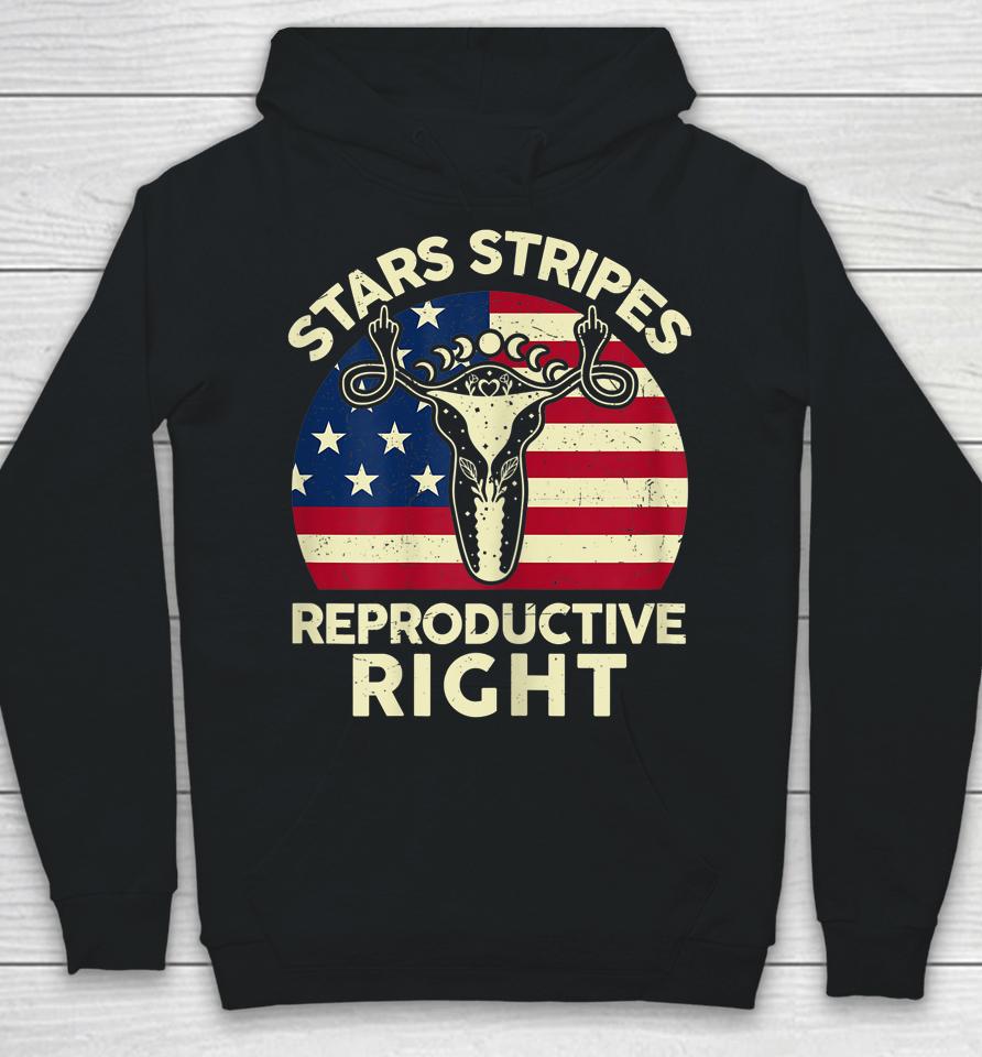 Stars Stripes Reproductive Rights Pro Choice Uterus Hoodie