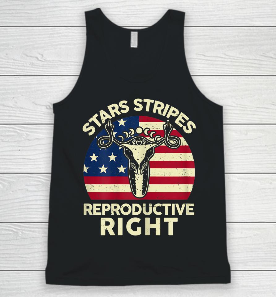 Stars Stripes Reproductive Rights Pro Choice Uterus Unisex Tank Top