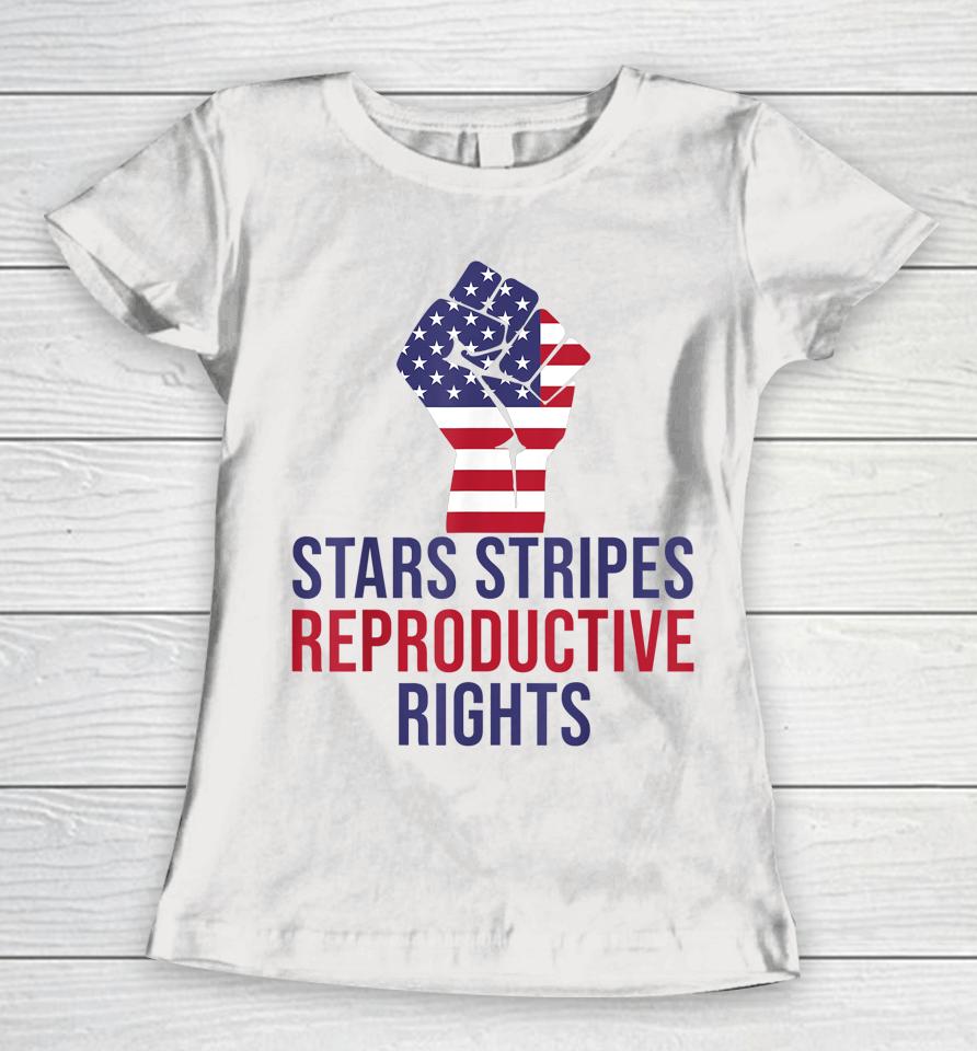 Stars Stripes Reproductive Rights Women American Feminist Women T-Shirt