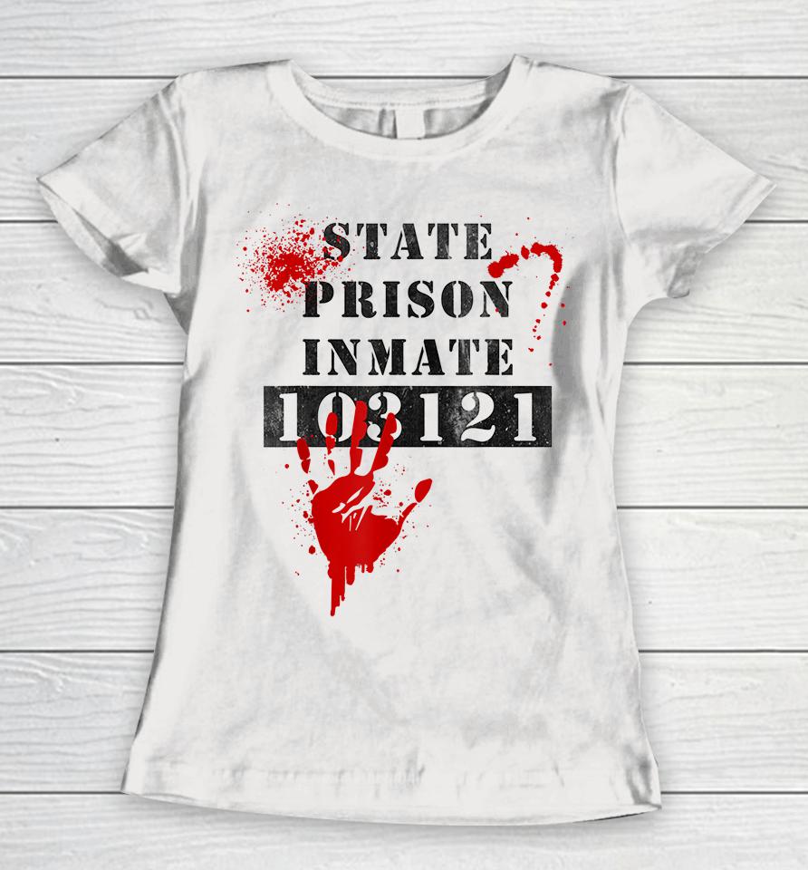 State Prison Inmate 103121 Vintage Halloween Women T-Shirt