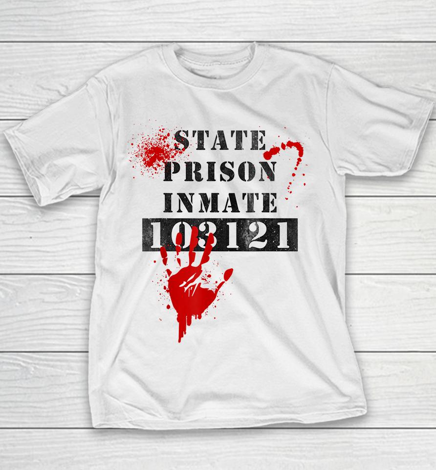 State Prison Inmate 103121 Vintage Halloween Youth T-Shirt