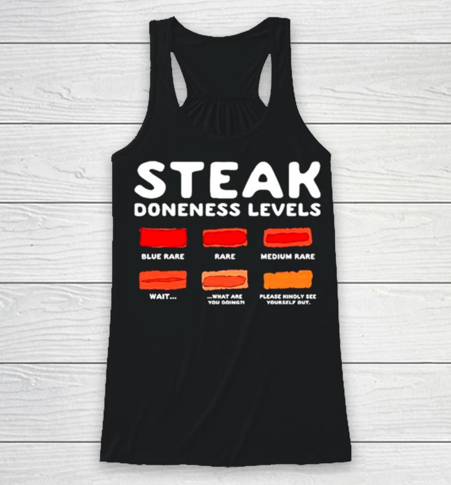 Steak Doneness Levels Racerback Tank