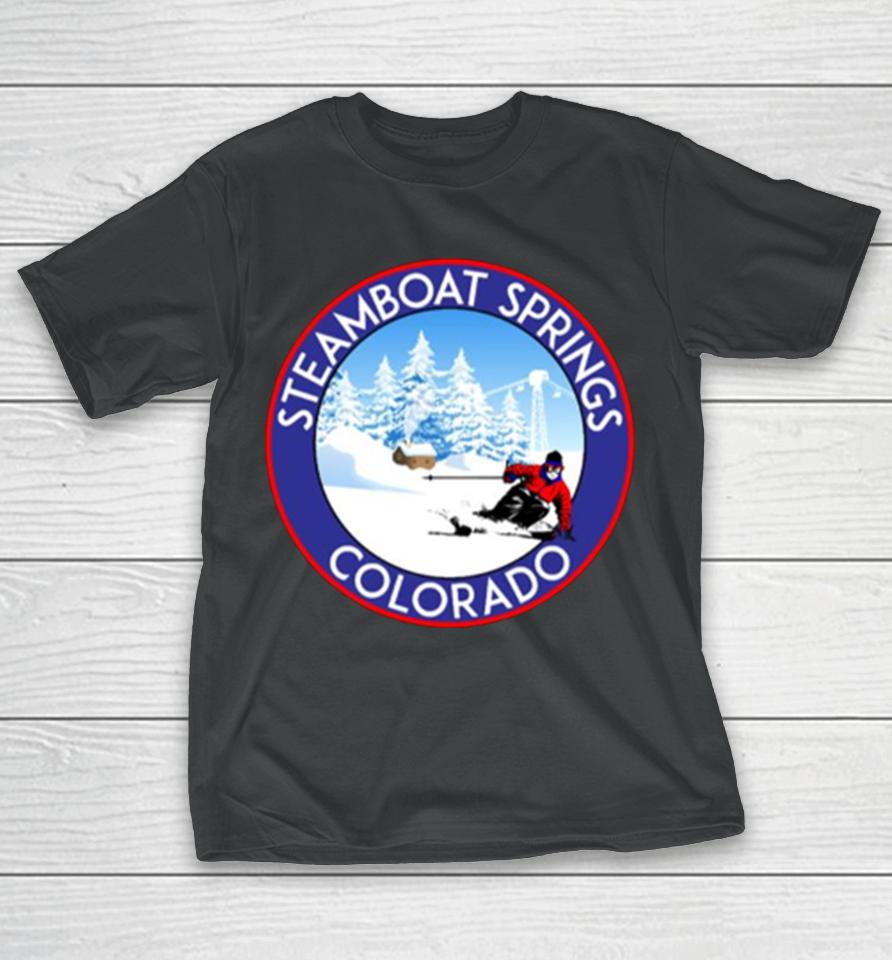 Steamboat Springs Colorado Ski Bike Hike Mountains Ski Lift T-Shirt