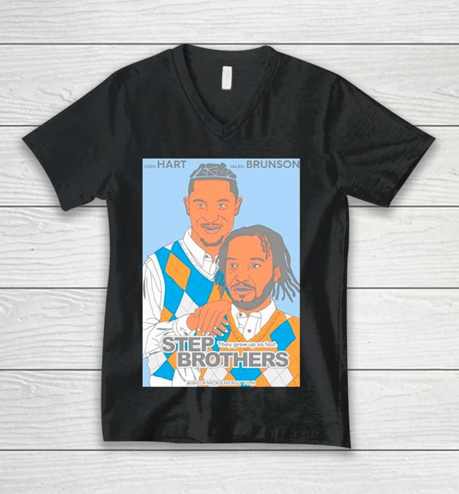Step Brothers Josh Hart And Jalen Brunson Knicks Basketball Unisex V-Neck T-Shirt