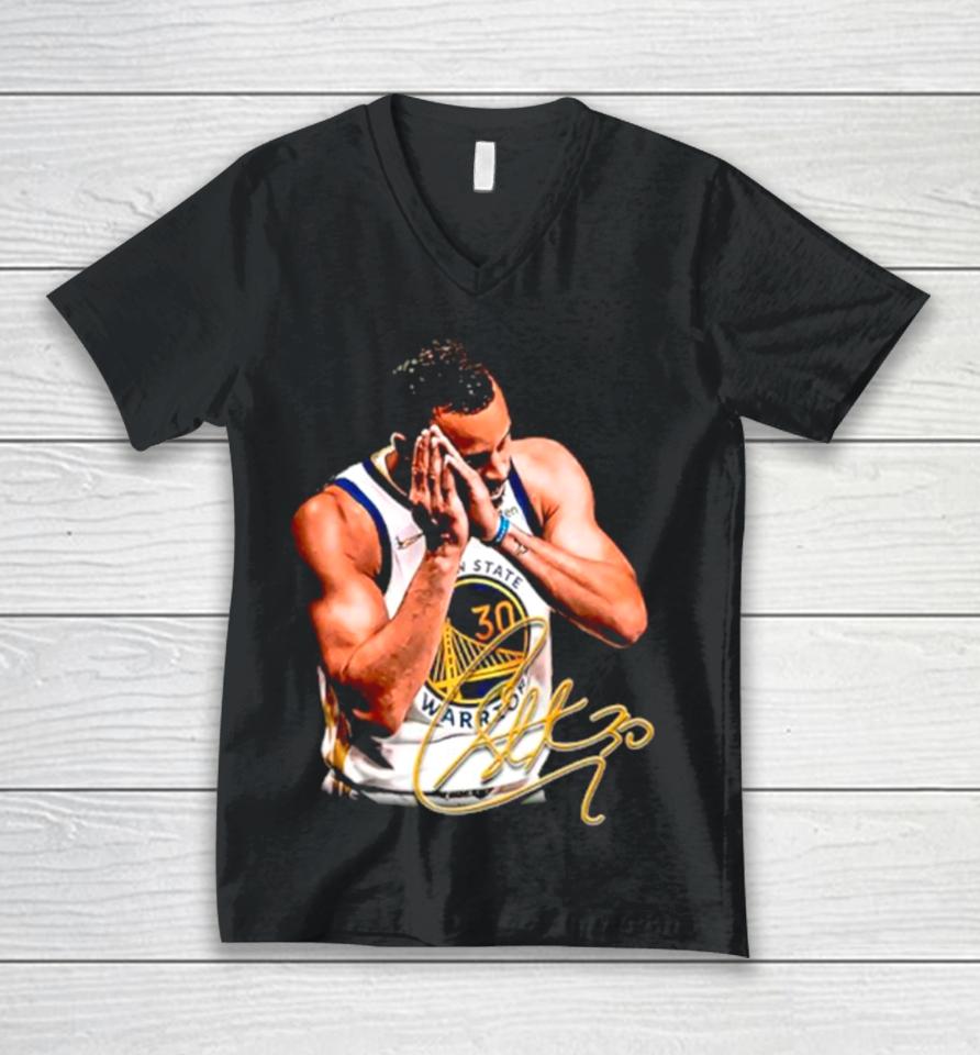 Steph Curry Golden State Warriors Night Night Signature Unisex V-Neck T-Shirt