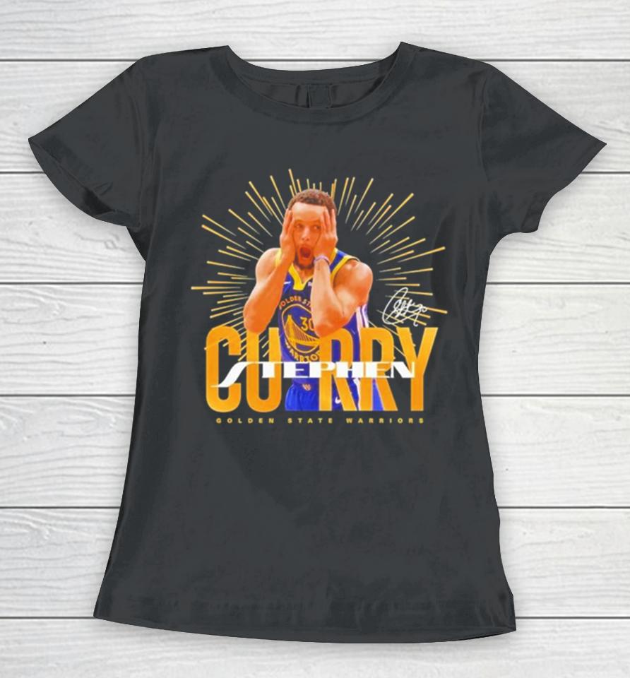 Stephen Curry Celly Golden State Warriors Signature Women T-Shirt