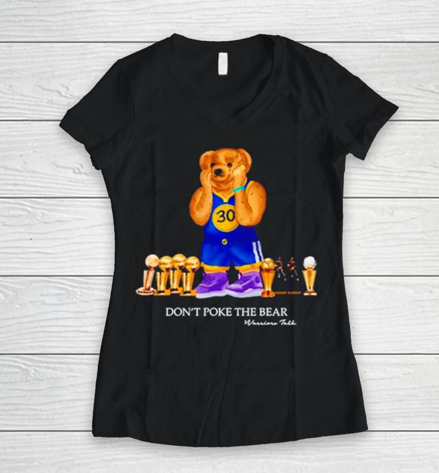 Stephen Curry Don’t Poke The Bear Women V-Neck T-Shirt