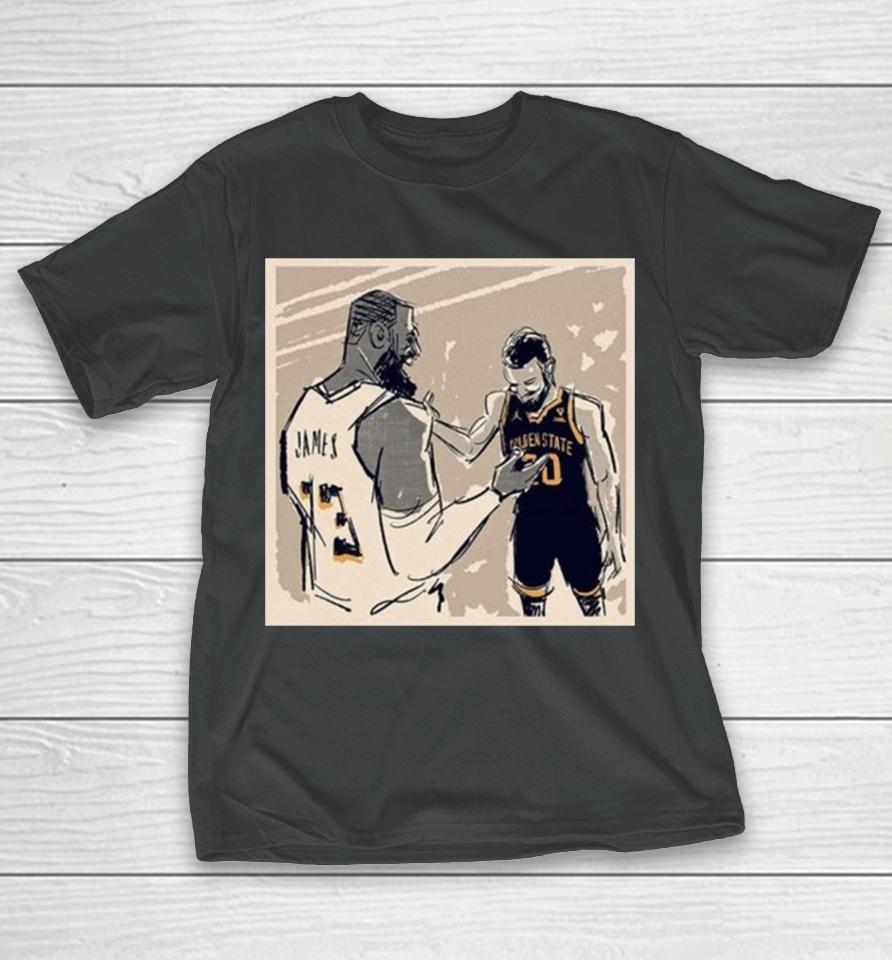 Stephen Curry Vs Lebron James Handshake T-Shirt