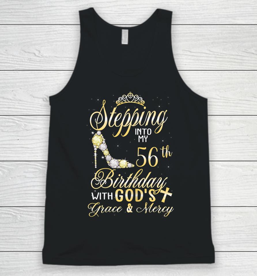 Stepping Into My 56Th Birthday With God's Grace And Mercy Unisex Tank Top