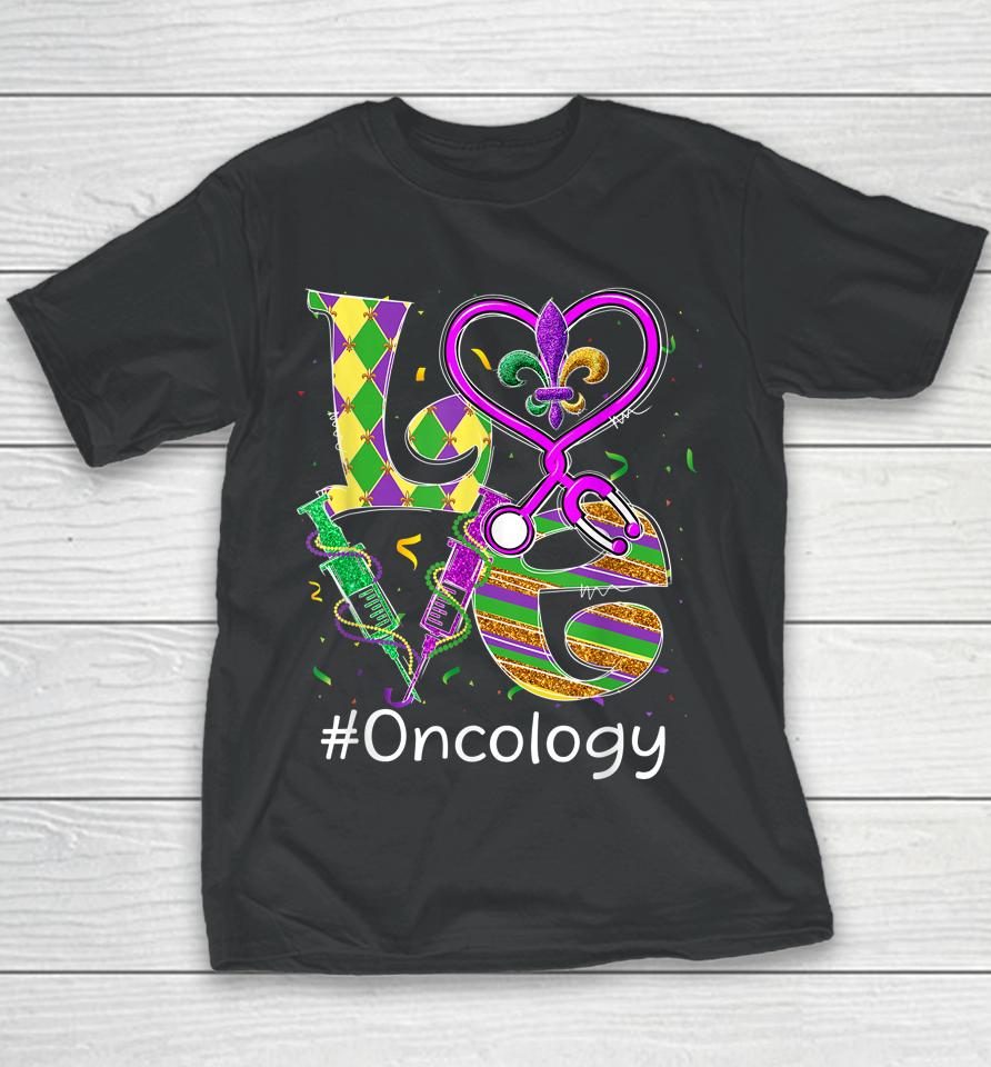 Stethoscope Love Oncology Nurse Mardi Gras Youth T-Shirt