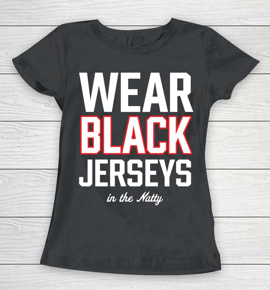Stetson Bennett Wearing Wear Black Jerseys In The Natty Women T-Shirt